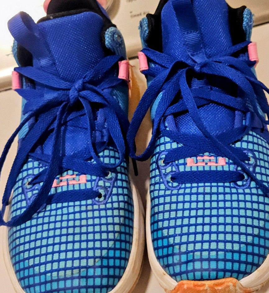 Boys LEbron Hyper Blue Basketball Shoes