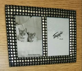 Nice Little Metallic Pewter Dual 2x3 Photo Frame