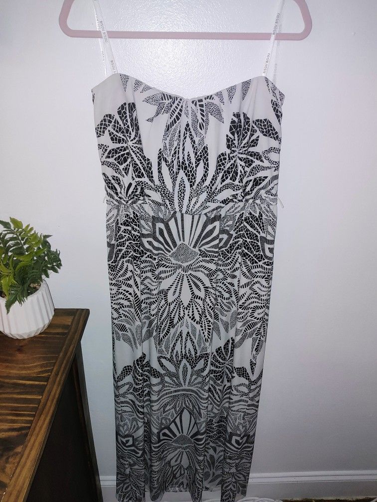 Black and white floral dress