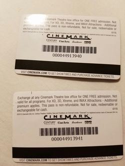 2 movies passes! For any movie.