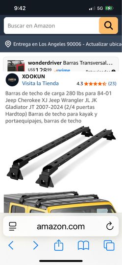 Cross bar for jeep wrangler good condition
