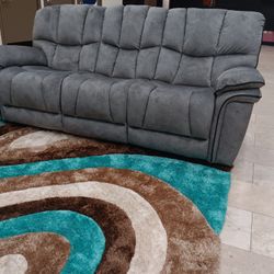 *Relocation Sale!!!*---Floor Model Barcelona Gray Fabric Reclining Sofa---Only $599!!!---Delivery/Store Pickup🫡