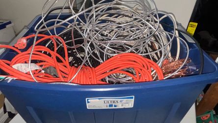 Copper wire boxes Mixed Lot of Cables and Extension Cord and Current Cables