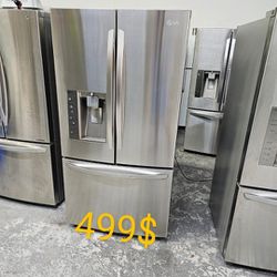 LG  3 DOORS 36" STAINLESS STEEL Excellent Work Ice Maker&Water Ice Dispenser DELIVERY Fridge Cool Ice
