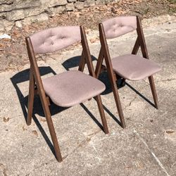 Set Of 2 Thonet Brand Folding Chairs For Sale 