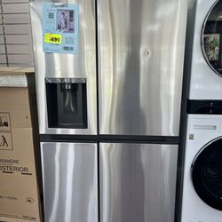 Refrigerator-LG New Open Box With Dents Side By Side Refrigerator With 1 Year Warranty 
