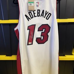 Bam Adebayo Signed Miami Heat Nike Authentic Jersey ( With Tags )
