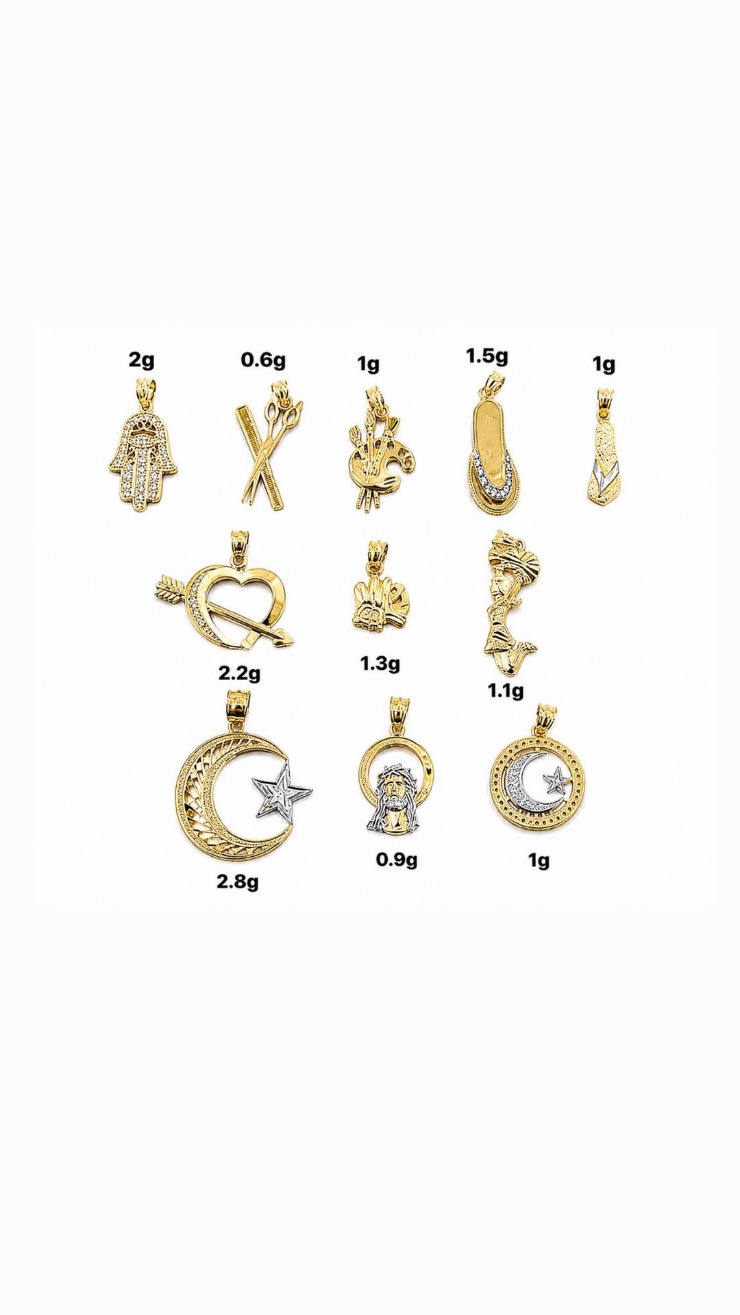 โจ 14K GOLD CHARM PENDANT COLLECTION โจ