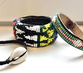 3 West African Bracelets 