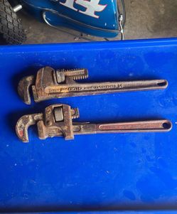 Vintage 14 inch  Pipe Wrenchs Dunlap Ridgid
