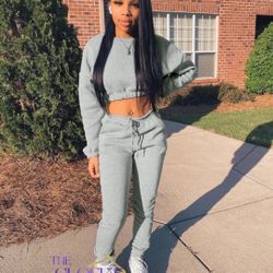 Grey Crop 2PC