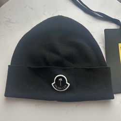 Moncler x Palm Angels Beanie - Black - Authentic - Like New