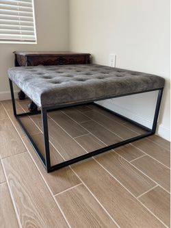 Grey ottoman