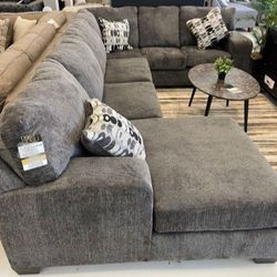 ❗Ballinasloe Smoke Sectional Oversized ❗Brand New Ashley 