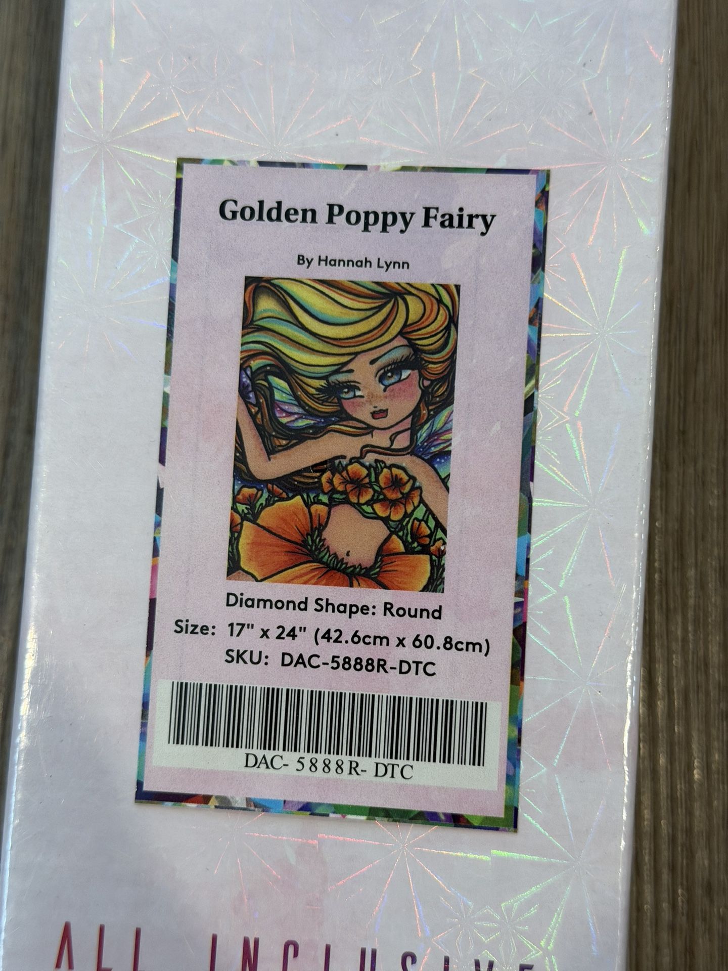 Diamond Art Club Painting DAC Golden Poppy Fairy By Hannah Lynn NEW RETIRED RARE