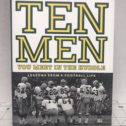 ESPN Ten Men you meet in the huddle by Bill Curry hardcover book 