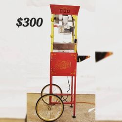 Commercial Popcorn Machine (8 Oz kettle) with Cart