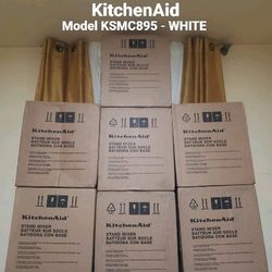 NSF CERTIFIED® COMMERCIAL SERIES 8 QUART BOWL-LIFT STAND MIXER WITH STAINLESS STEEL BOWL GUARD KitchenAid Model KSMC895 -  WHITE 