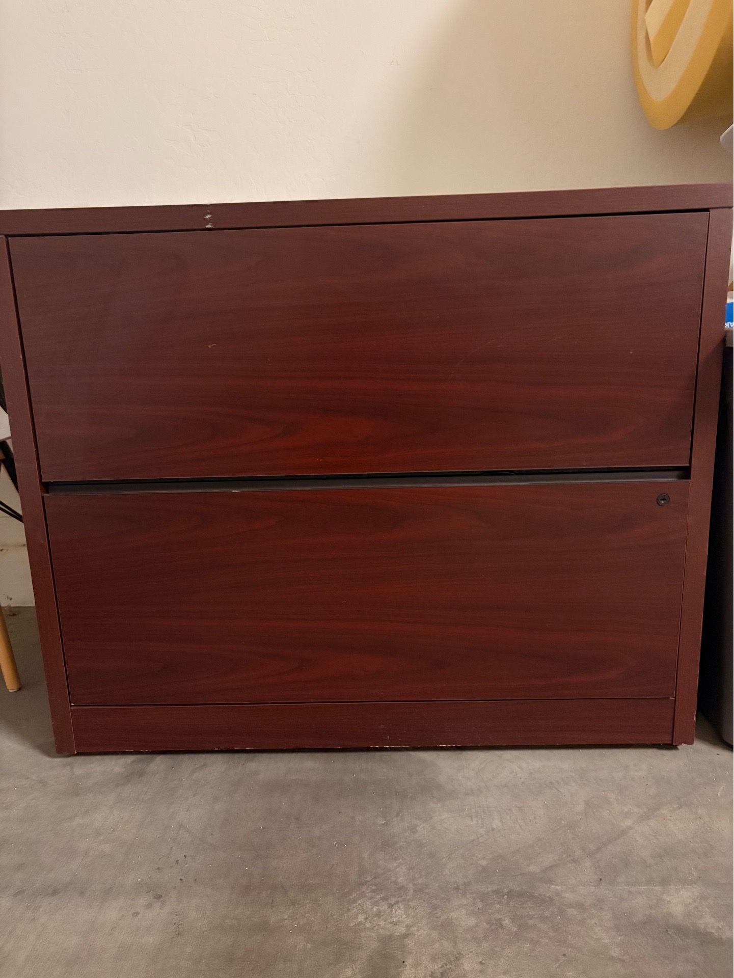 Large wood file cabinet
