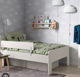 IKEA White Extendable Kids Bed Frame