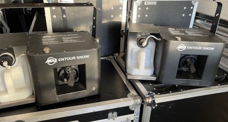 2 x ADJ Entour Snow Machines used