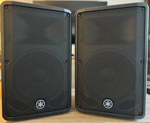 Yamaha DBR 12” Powered PA DJ Speakers 1000W w/ Gator Bags
