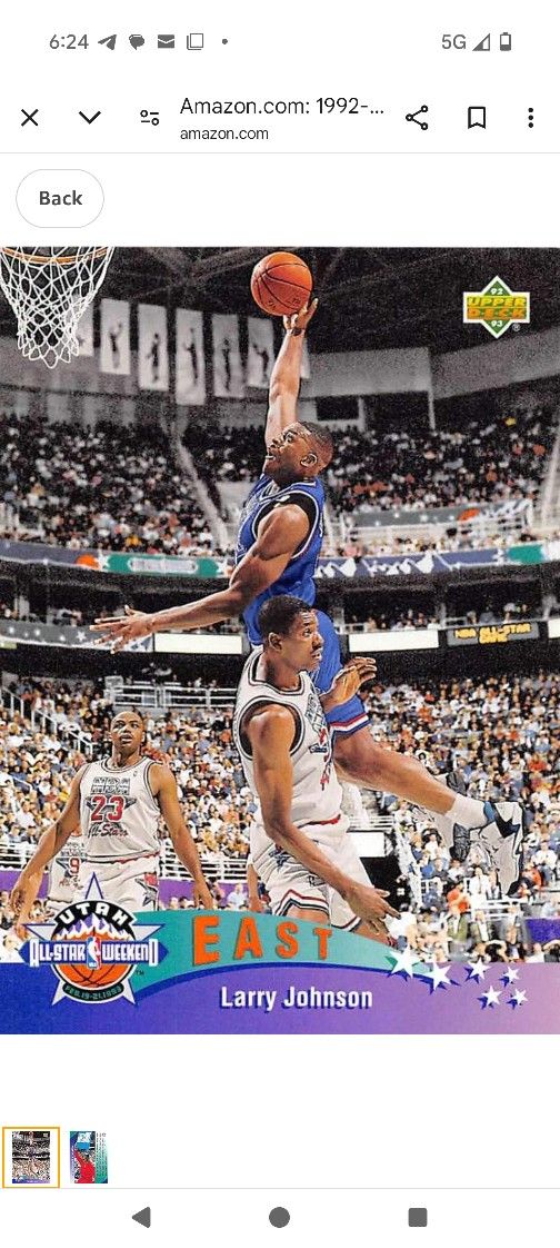 Upper deck #423 Larry Johnson NBA Trading Card