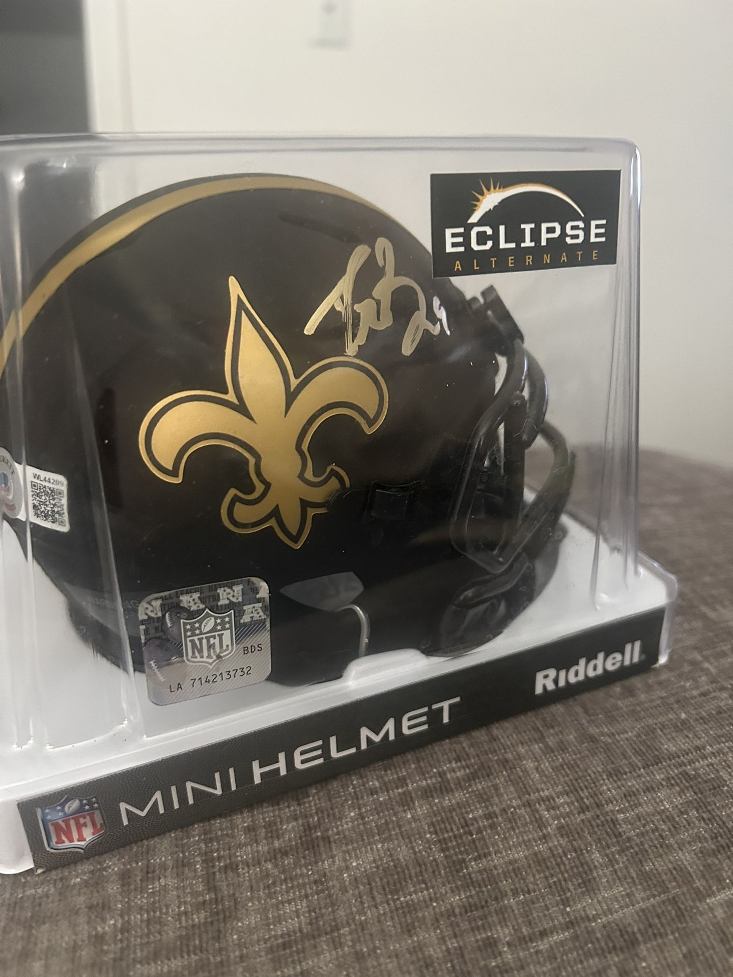 Drew Brees Signed Mini Helmet