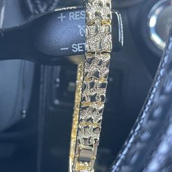 Gold Nugget Bracelet 