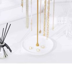 Necklace Holder Stand - 6in Ceramic Base X 1ft Height