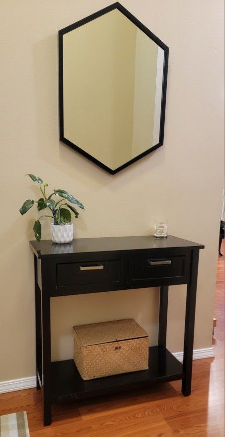 Entry table / Console table (with mirror) - Black