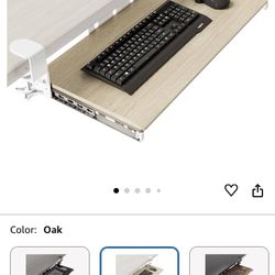 Keyboard Tray Under Desk Pull Out with Extra Sturdy C Clamp Mount System