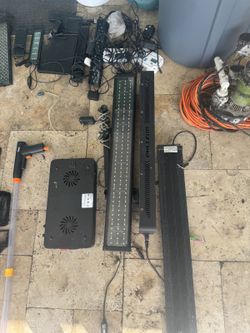 Aquarium LED Lights Lot - LED Light Bars + LED Panel with Fans