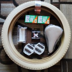 NEW Bicycle Bmx Parts Bundle 24" White