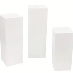 Wedding Decorations: White METAL Pedestal Stand