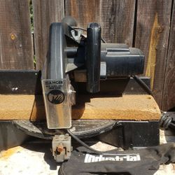 Miter Saw With Blade And Dust Bag.  $75. Pickup In Oakdale 