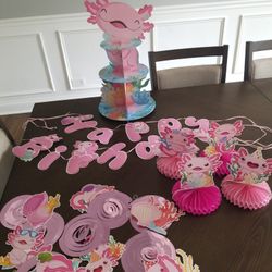 Axolotl Birthday Party Decor 