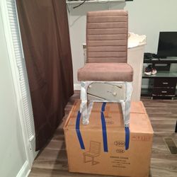 Cloth And Metal Legs Chairs 