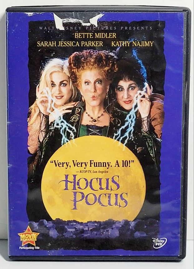 Hocus Pocus (DVD, 1993)Halloween Sarah Jessica Parker/Bette Midler/Kathy Najimy. Case & Cover Art have wear & Tear. See Pics. This image shows the DVD