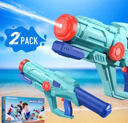 🆕 in 📦 2-Pack Water Guns for Kids&Adults,Super Squirt Gun Water Soaker Blaster-Large Size-32ft Shooting Range-High Capacity-Quick Refill-Fun Summer 