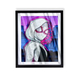 Spiderman Spider Gwen custom Art in Black Frame