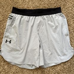 Mens Under Armour Running Shorts Back Zipper Mens Size Large
