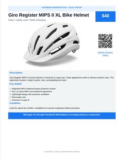 Giro Register MIPS II XL Helmet | Excellent Condition