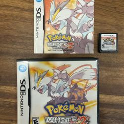 NDS Pokemon White 2 Cartridge (with box and manual) - AUTHENTIC AND TESTED