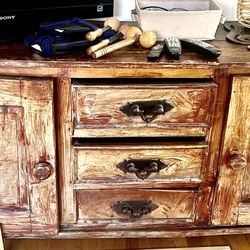 All Wood - Chest Of Drawers With Shelving