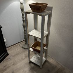 Reclaimed Wood 4 Tier Plant Stand 