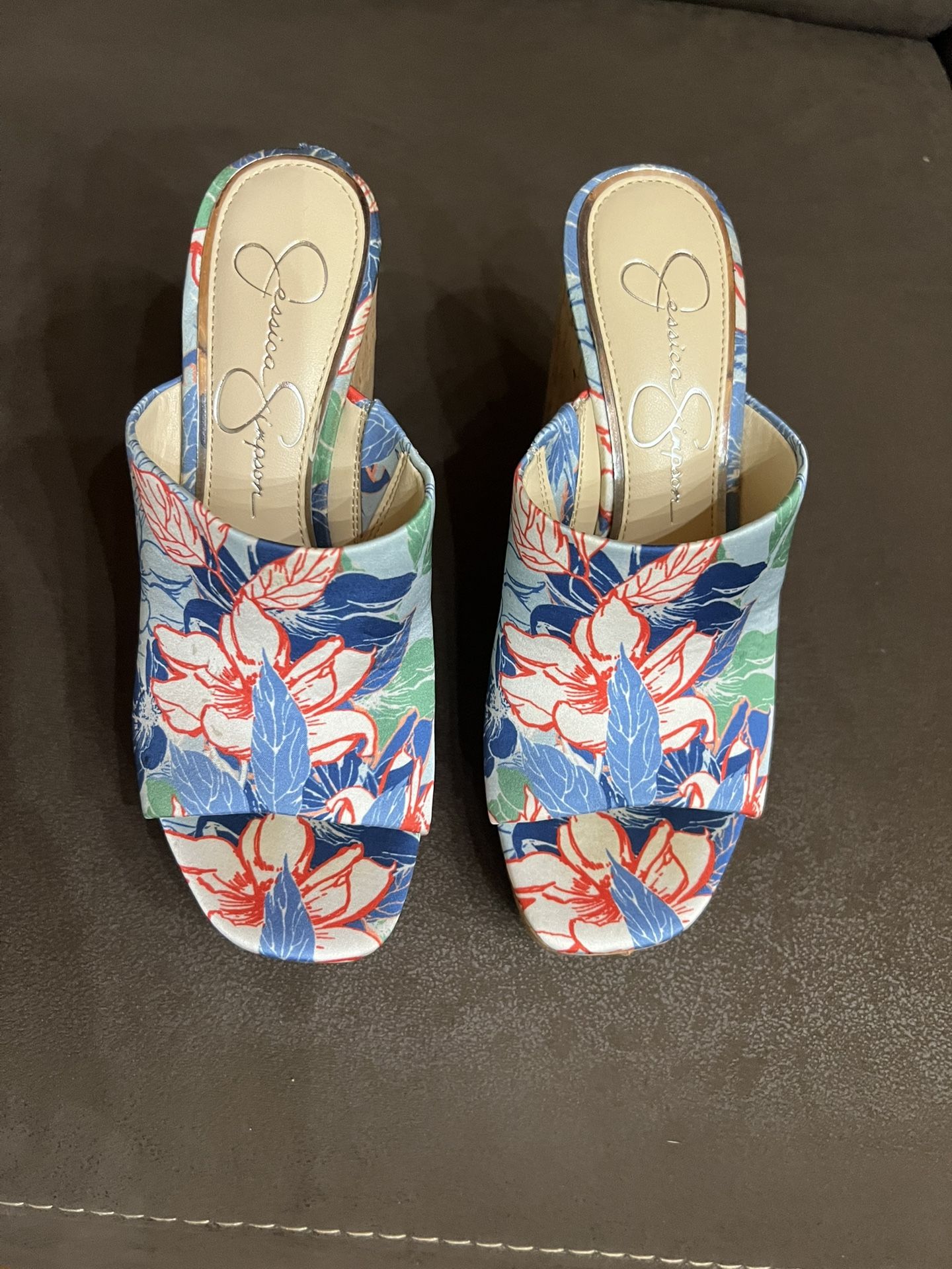 Jessica Simpson Woman Shantell Wedge Sandal Blue Combo