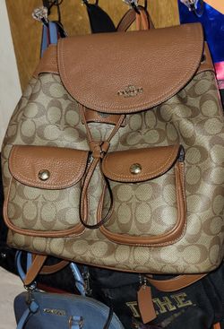 Coach leather backpack