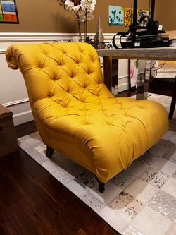 Yellow Tufted Chair