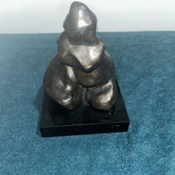 Signed Lillian Schwartz Abstract Bronze Figure Sculpture